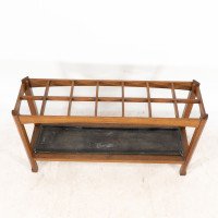 An Arts & Crafts Oak Stick & Umbrella Stand with Fourteen Sections - Thumbnail 9