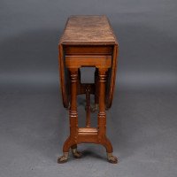 Charles Bevan for Marsh & Jones – Gothic Revival Burr Walnut Sutherland Table. - Thumbnail 5