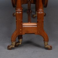 Charles Bevan for Marsh & Jones – Gothic Revival Burr Walnut Sutherland Table. - Thumbnail 8