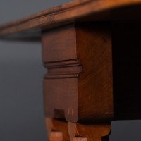 Charles Bevan for Marsh & Jones – Gothic Revival Burr Walnut Sutherland Table. - Thumbnail 14