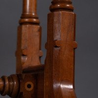 Charles Bevan for Marsh & Jones – Gothic Revival Burr Walnut Sutherland Table. - Thumbnail 18