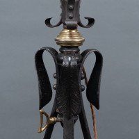 W. A. S. Benson –  Rare Arts & Crafts Iron Telescopic Standard or Floor Lamp - Thumbnail 13