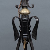 W. A. S. Benson –  Rare Arts & Crafts Iron Telescopic Standard or Floor Lamp - Thumbnail 14