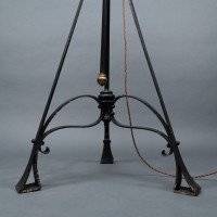 W. A. S. Benson –  Rare Arts & Crafts Iron Telescopic Standard or Floor Lamp - Thumbnail 19