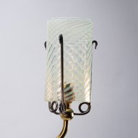 W. A. S. Benson. A Pair of Copper & Brass Wall Lights with Lily Pad Wall Back Plates - Thumbnail 5