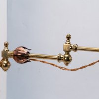 W. A. S. Benson. A Pair of Copper & Brass Wall Lights with Lily Pad Wall Back Plates - Thumbnail 8