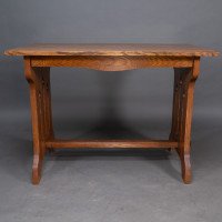 Liberty & Co., attributed. A Small Arts & Crafts Oak Dining Table - Thumbnail 17