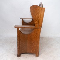 Wylie & Lochhead, M. H. Baillie Scott, an Arts & Crafts Glasgow School Oak Settle - Thumbnail 2