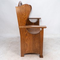 Wylie & Lochhead, M. H. Baillie Scott, an Arts & Crafts Glasgow School Oak Settle - Thumbnail 3