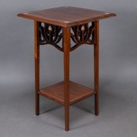 Liberty & Co., attributed. An Arts & Crafts Mahogany Occasional Table with Mother-Of-Pearl Inlays - Thumbnail 5