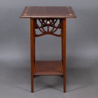 Liberty & Co., attributed. An Arts & Crafts Mahogany Occasional Table with Mother-Of-Pearl Inlays - Thumbnail 6