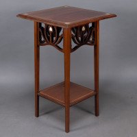 Liberty & Co., attributed. An Arts & Crafts Mahogany Occasional Table with Mother-Of-Pearl Inlays - Thumbnail 7