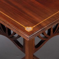 Liberty & Co., attributed. An Arts & Crafts Mahogany Occasional Table with Mother-Of-Pearl Inlays - Thumbnail 15