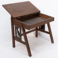 G F Hardy. An Arts & Crafts Oak Childs Desk with a Slanted Writing Area & Storage Underneath - Thumbnail 6