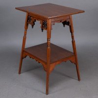 Liberty & Co., A Rare Moorish Anglo-Japanese Walnut Side Table - Thumbnail 3