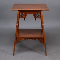 Liberty & Co., A Rare Moorish Anglo-Japanese Walnut Side Table - Thumbnail 5