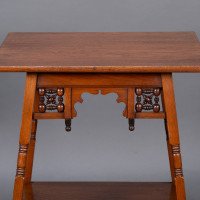 Liberty & Co., A Rare Moorish Anglo-Japanese Walnut Side Table - Thumbnail 9