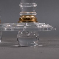 A French Mid-Century Modern Circular Lucite & Brass Side Table - Thumbnail 19