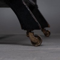 An Aesthetic Movement Walnut Drop Leaf Side Table on Four Turned & Incised Legs - Thumbnail 17