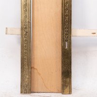 T. Elsley, attributed. Aesthetic Movement Brass Fire Insert W. Upper Central Peacock - Thumbnail 8