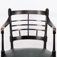 E. W. Godwin for William Watt. An Anglo-Japanese Old English or Jacobean Armchair - Thumbnail 6
