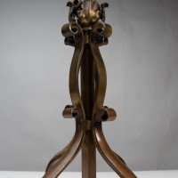 Pair of Arts and Crafts Brass Table Lamps with Leaf Collars c.1910 - Thumbnail 13