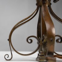 Pair of Arts and Crafts Brass Table Lamps with Leaf Collars c.1910 - Thumbnail 18