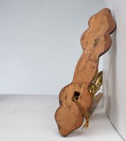 Arts and Crafts, c.1905 Set of Three Brass Wall Lights with Walnut Backplates - Thumbnail 18