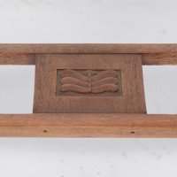 An Arts & Crafts Glasgow School Walnut Side Table W. Moulded Subtly Curving Edge - Thumbnail 14