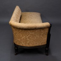 Charles Bevan for Marsh & Jones. An Aesthetic Movement Walnut Ebonized Button Back Chaise Lounge - Thumbnail 6