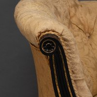 Charles Bevan for Marsh & Jones. An Aesthetic Movement Walnut Ebonized Button Back Chaise Lounge - Thumbnail 12