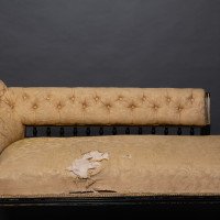 Charles Bevan for Marsh & Jones. An Aesthetic Movement Walnut Ebonized Button Back Chaise Lounge - Thumbnail 13