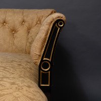 Charles Bevan for Marsh & Jones. An Aesthetic Movement Walnut Ebonized Button Back Chaise Lounge - Thumbnail 16