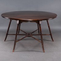 E. W. Godwin. An Anglo-Japanese Aesthetic Movement Walnut Centre or Dining Table - Thumbnail 3