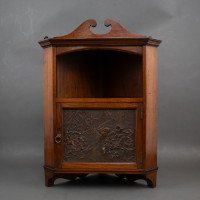 Liberty & Co., An Early Aesthetic Movement Walnut Corner Wall Cabinet - Thumbnail 3