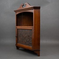 Liberty & Co., An Early Aesthetic Movement Walnut Corner Wall Cabinet - Thumbnail 4
