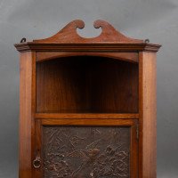 Liberty & Co., An Early Aesthetic Movement Walnut Corner Wall Cabinet - Thumbnail 8