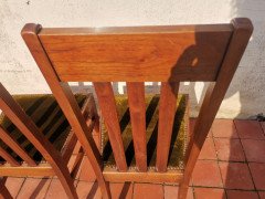 Liberty & Co., Pair of English Arts & Crafts Walnut Chairs with Stylized M Op Inlay - Thumbnail 10