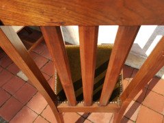 Liberty & Co., Pair of English Arts & Crafts Walnut Chairs with Stylized M Op Inlay - Thumbnail 11