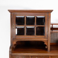 Lambs of Manchester. An Anglo-Japanese Secretaire Bookcase with Lacquered Panel - Thumbnail 7