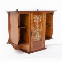 Alfred Wickham Jarvis, attributed. An Arts & Crafts Walnut Hanging Cupboard - Thumbnail 1