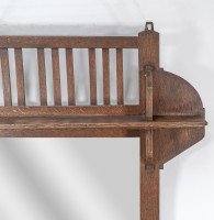 Liberty & Co., An Arts & Crafts Oak Hanging Paper Rack with Central Mirror - Thumbnail 8