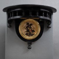 Maple & Co., Set of 3 Aesthetic Movement Ebonized Wall Shelves with Hand Painted Scenes - Thumbnail 3