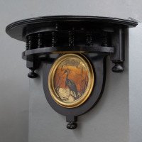 Maple & Co., Set of 3 Aesthetic Movement Ebonized Wall Shelves with Hand Painted Scenes - Thumbnail 11
