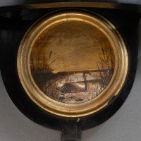 Maple & Co., Set of 3 Aesthetic Movement Ebonized Wall Shelves with Hand Painted Scenes - Thumbnail 16