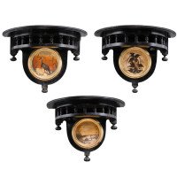 Maple & Co., Set of 3 Aesthetic Movement Ebonized Wall Shelves with Hand Painted Scenes - Thumbnail 1
