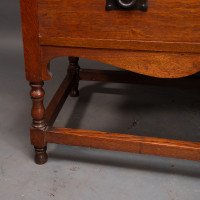 Ambrose Heal a Rare Mansfield Oak Chest of Drawers with Iron Heart Escutcheons - Thumbnail 13