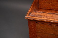Ambrose Heal a Rare Mansfield Oak Chest of Drawers with Iron Heart Escutcheons - Thumbnail 11