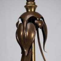 An Arts & Craft Ceiling Light with Stylized Petals & a Circular Brass Ring - Thumbnail 8