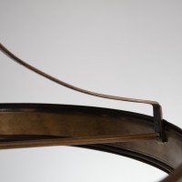 An Arts & Craft Ceiling Light with Stylized Petals & a Circular Brass Ring - Thumbnail 10